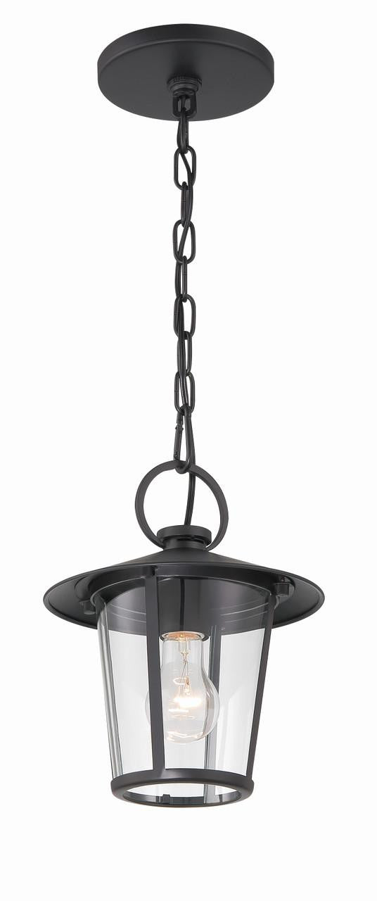 Crystorama Andover Pendant - Matte Black 11"H