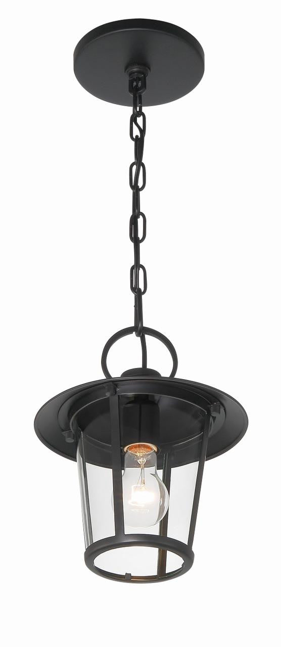 Crystorama Andover Pendant - Matte Black 11"H