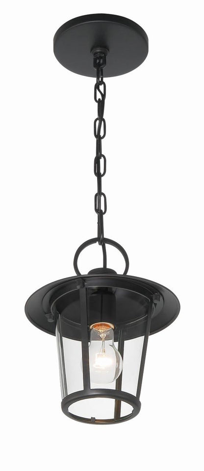 Crystorama Andover Pendant - Matte Black 11"H