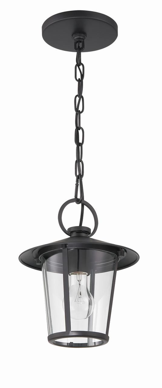 Crystorama Andover Pendant - Matte Black 11"H