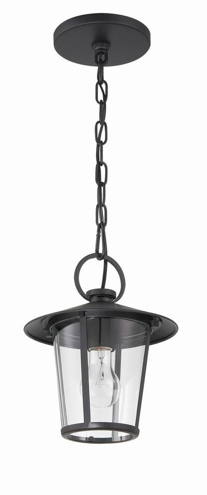 Crystorama Andover Pendant - Matte Black 11"H