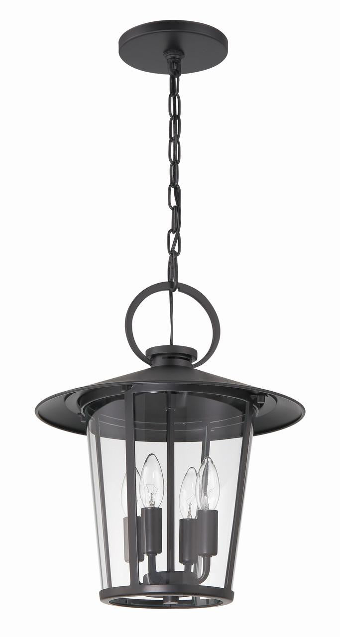 Crystorama Andover Pendant - Matte Black 17"H