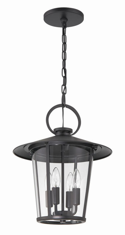 Crystorama Andover Pendant - Matte Black 17"H