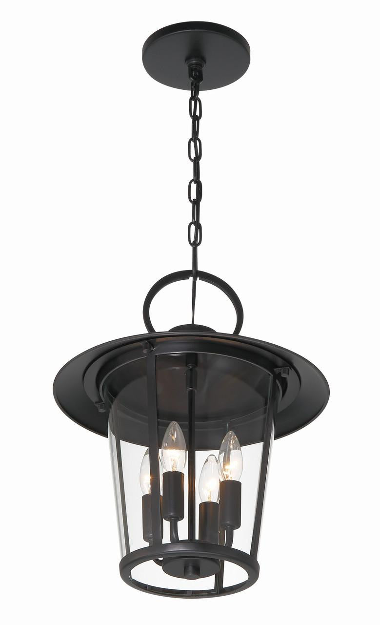 Crystorama Andover Pendant - Matte Black 17"H