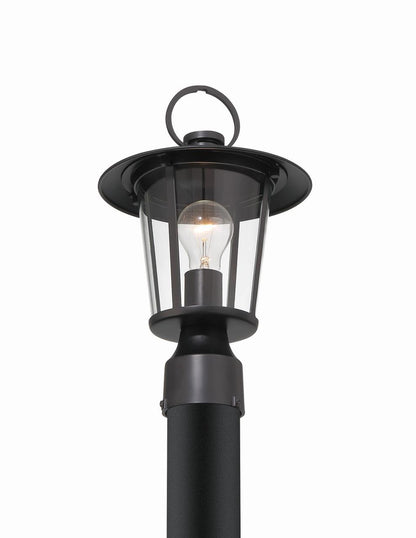 Crystorama Andover Post Light - Matte Black 14.5"H