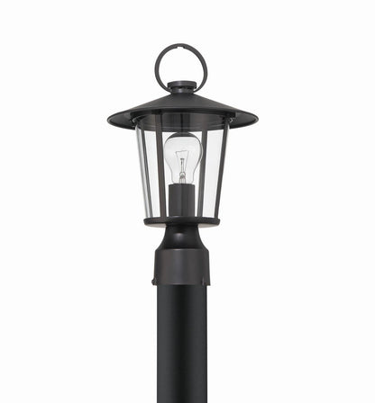 Crystorama Andover Post Light - Matte Black 14.5"H
