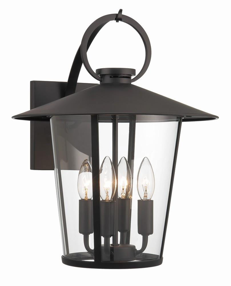 Crystorama Andover Wall Sconce Matte Black