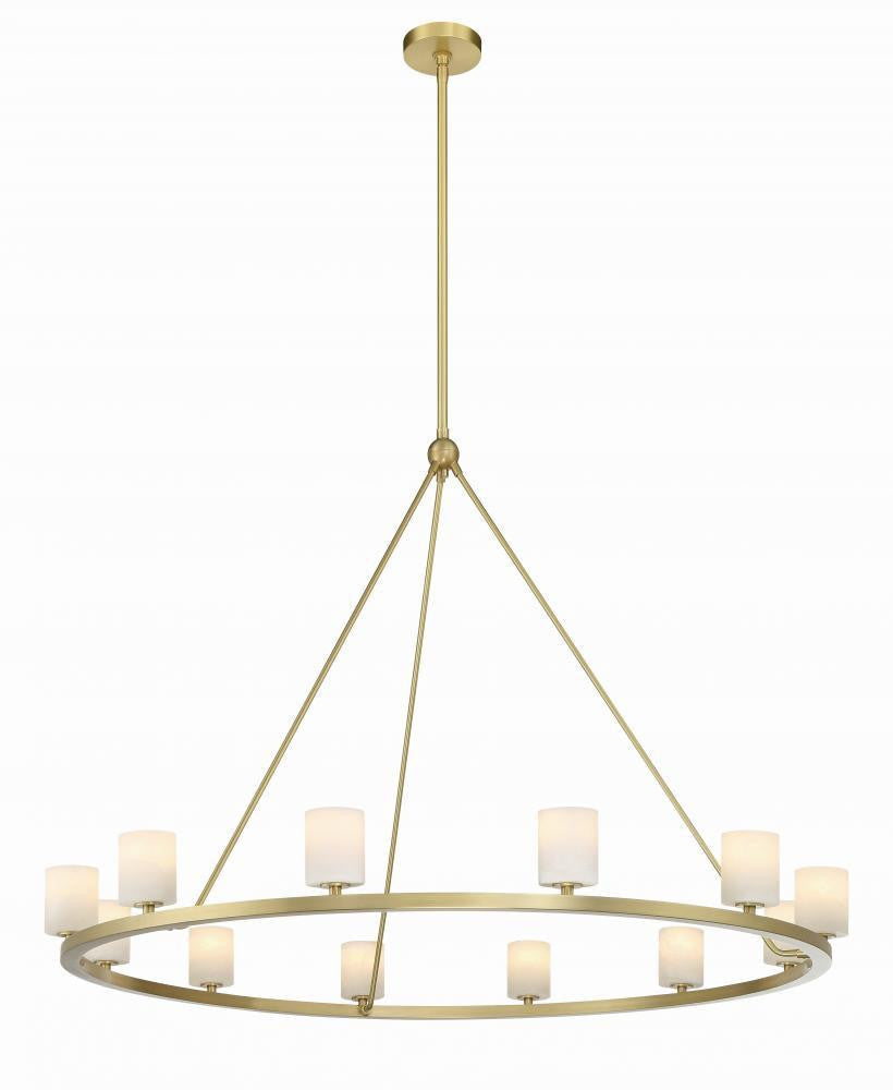 Crystorama Aragon Chandelier - Soft Brass 32"H