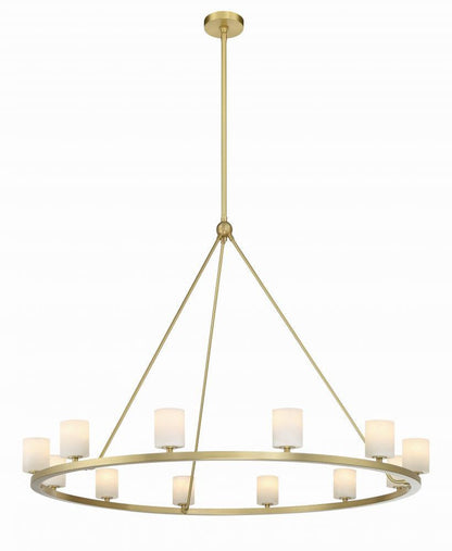 Crystorama Aragon Chandelier - Soft Brass 32"H