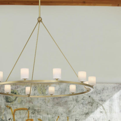 Crystorama Aragon Chandelier - Soft Brass 32"H