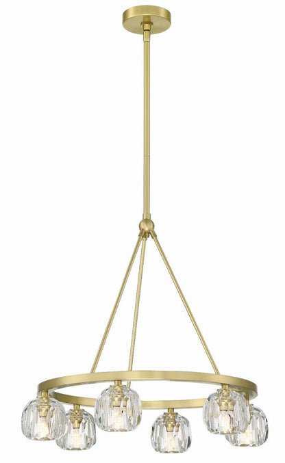 Crystorama Aragon 6 Light Chandelier Matte Black