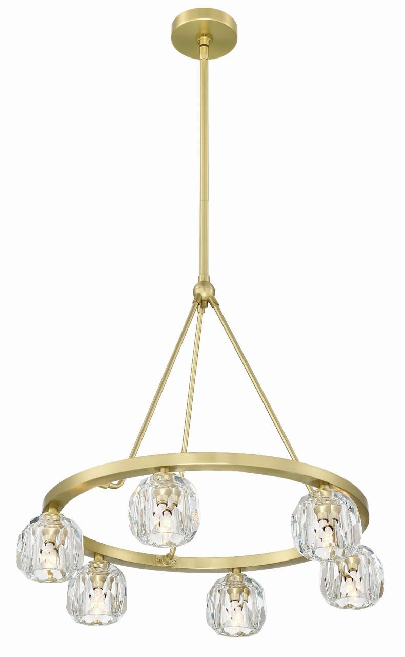 Crystorama Aragon LED Chandelier Soft Brass