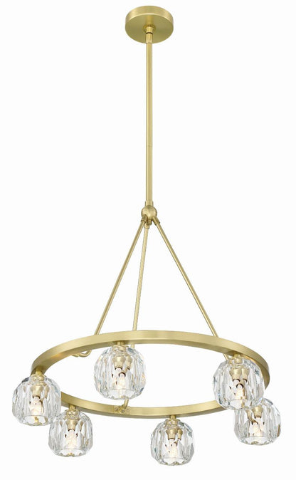 Crystorama Aragon LED Chandelier Soft Brass