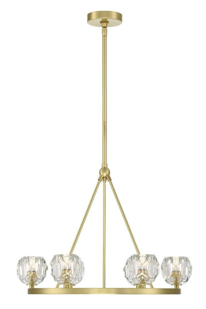 Crystorama Aragon LED Chandelier Soft Brass