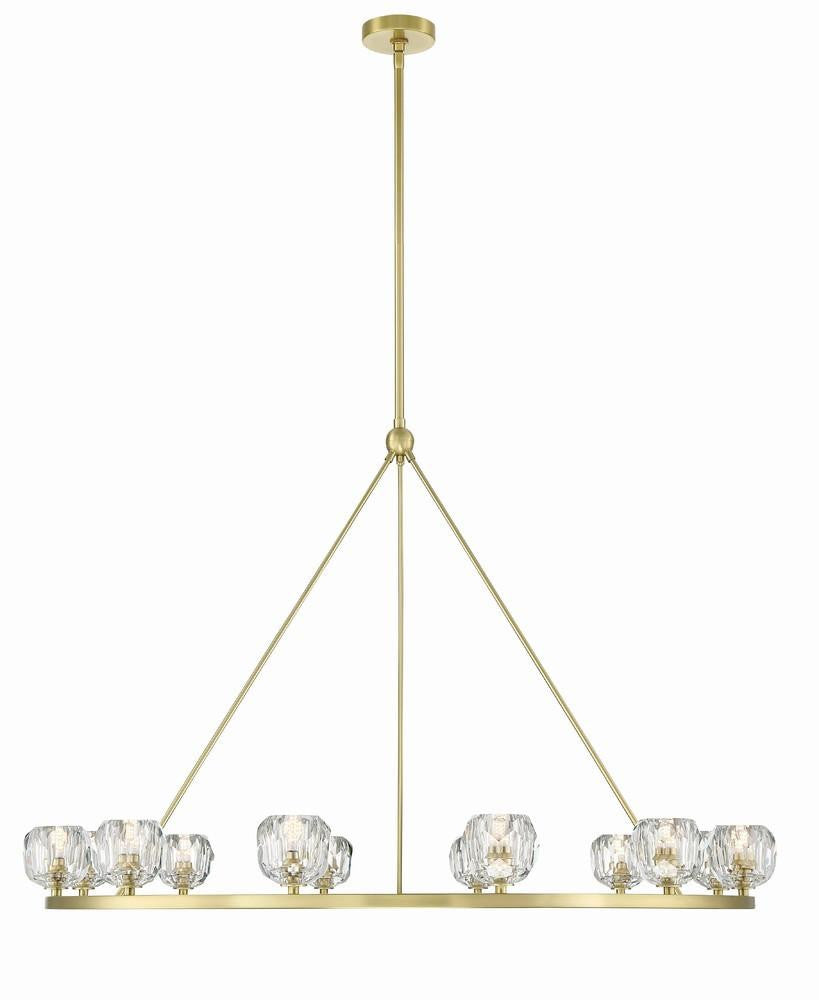 Crystorama Aragon LED Chandelier Soft Brass