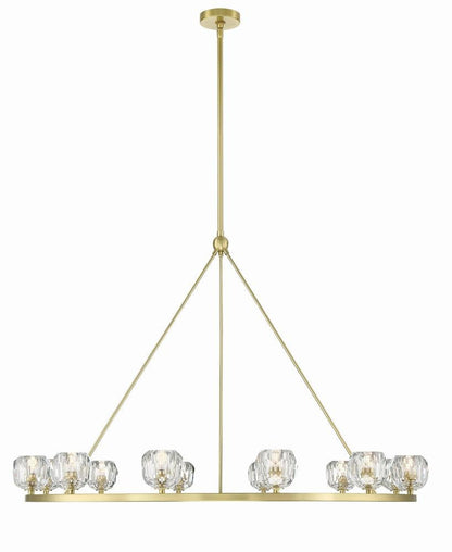 Crystorama Aragon LED Chandelier Soft Brass