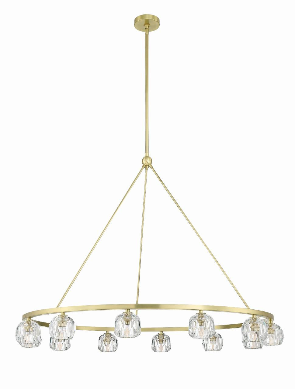 Crystorama Aragon 12 Light Chandelier Matte Black