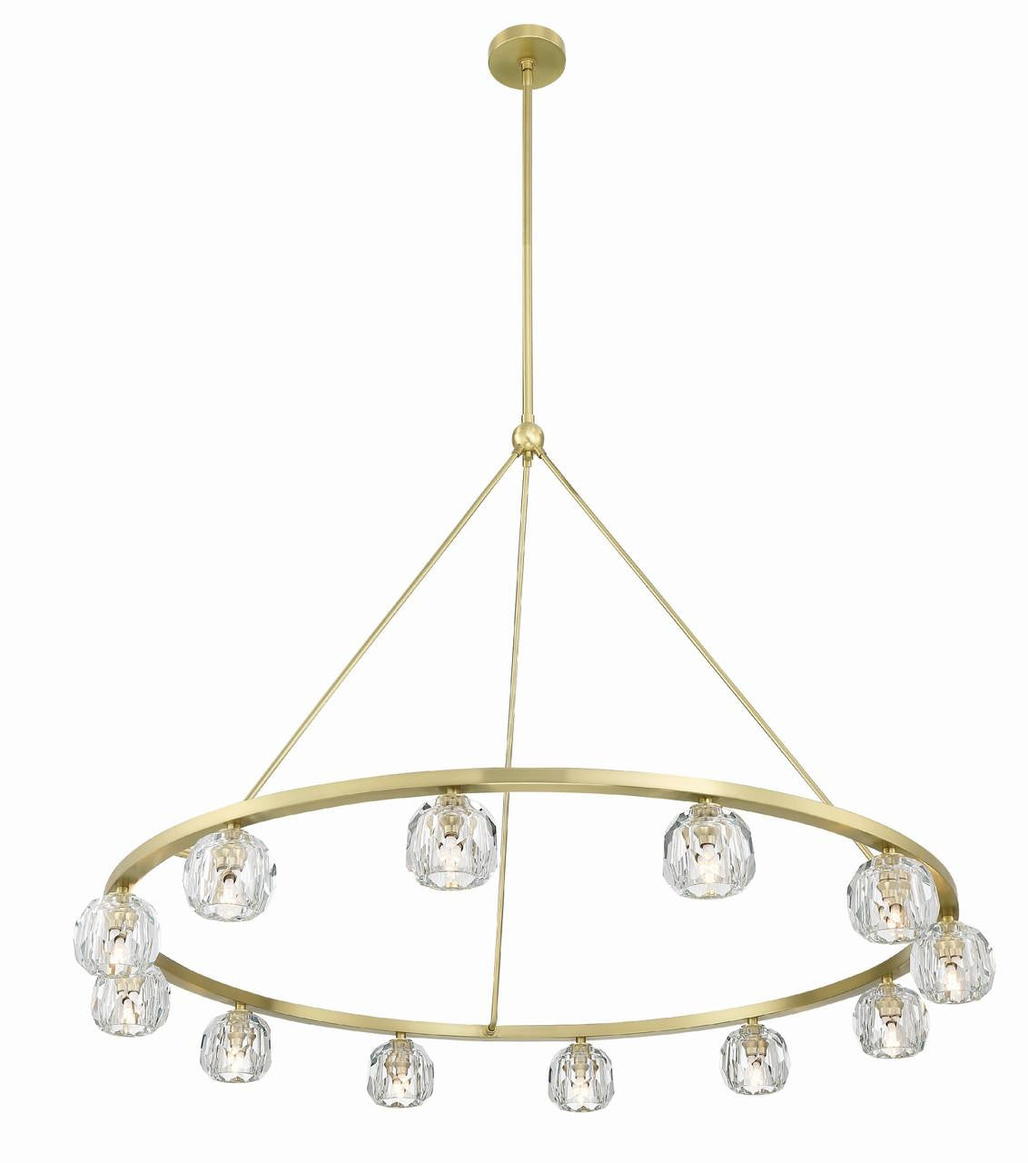 Crystorama Aragon 12 Light Chandelier Matte Black