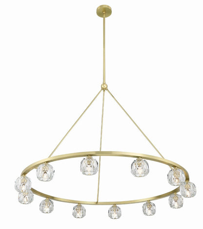 Crystorama Aragon 12 Light Chandelier Matte Black
