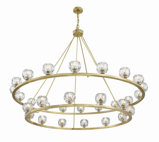 Crystorama Aragon LED Chandelier Soft Brass