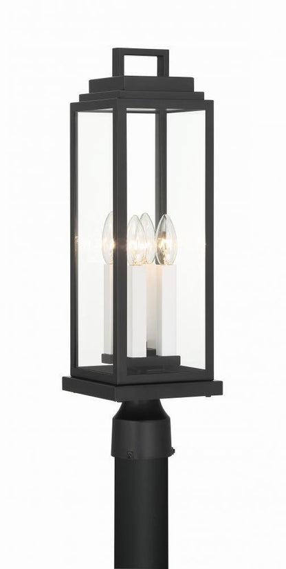 Crystorama Aspen Post Light Matte Black