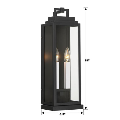 Crystorama Aspen Wall Sconce - Matte Black 19"H