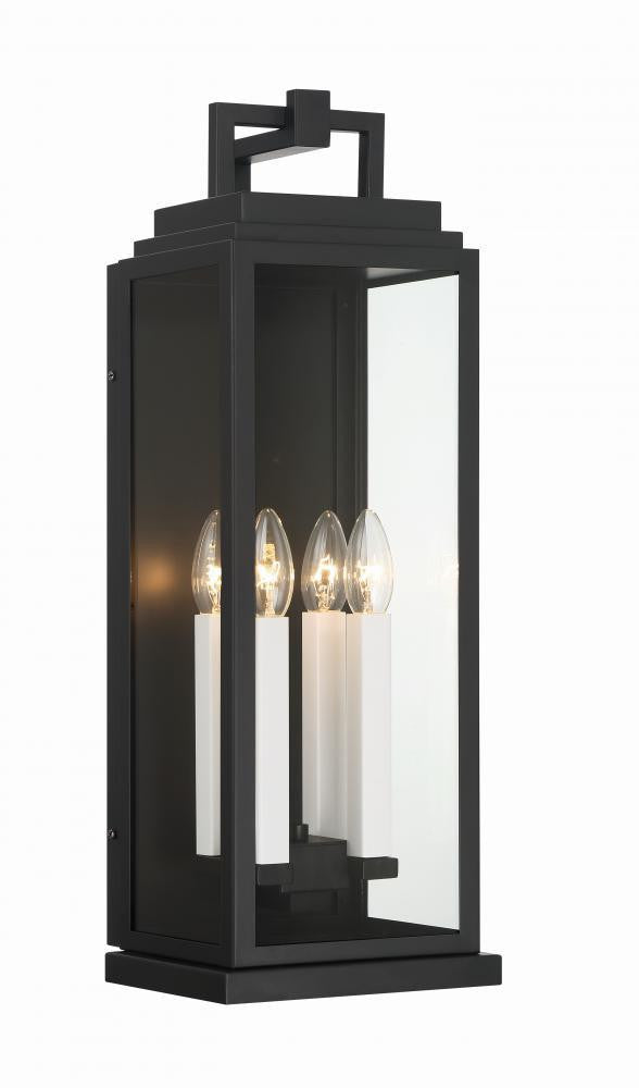 Crystorama Aspen Wall Sconce Matte Black