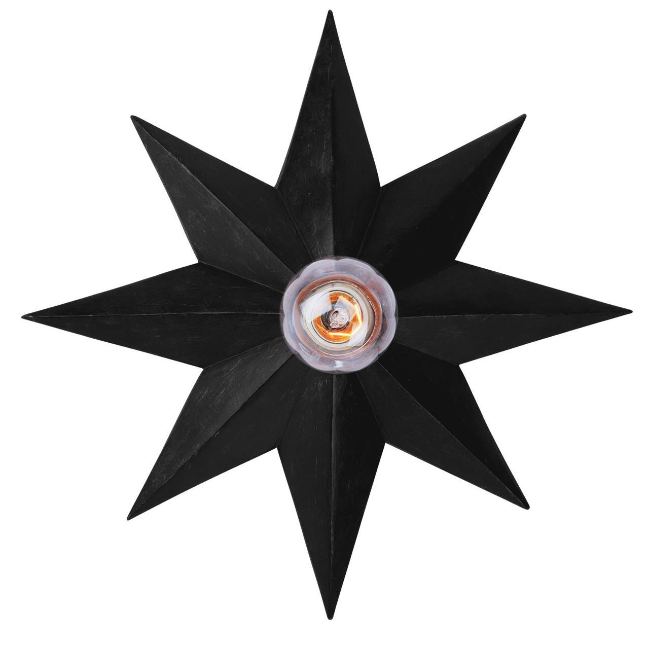 Crystorama Astro Wall Sconce - Black 12"H