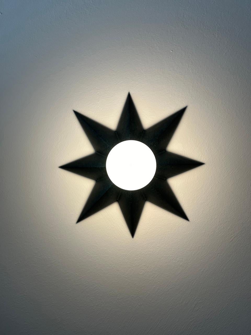 Crystorama Astro Wall Sconce - Black 12"H