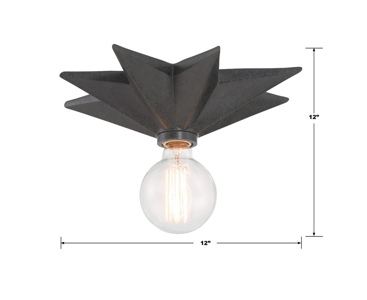 Crystorama Astro Wall Sconce - Black 12"H