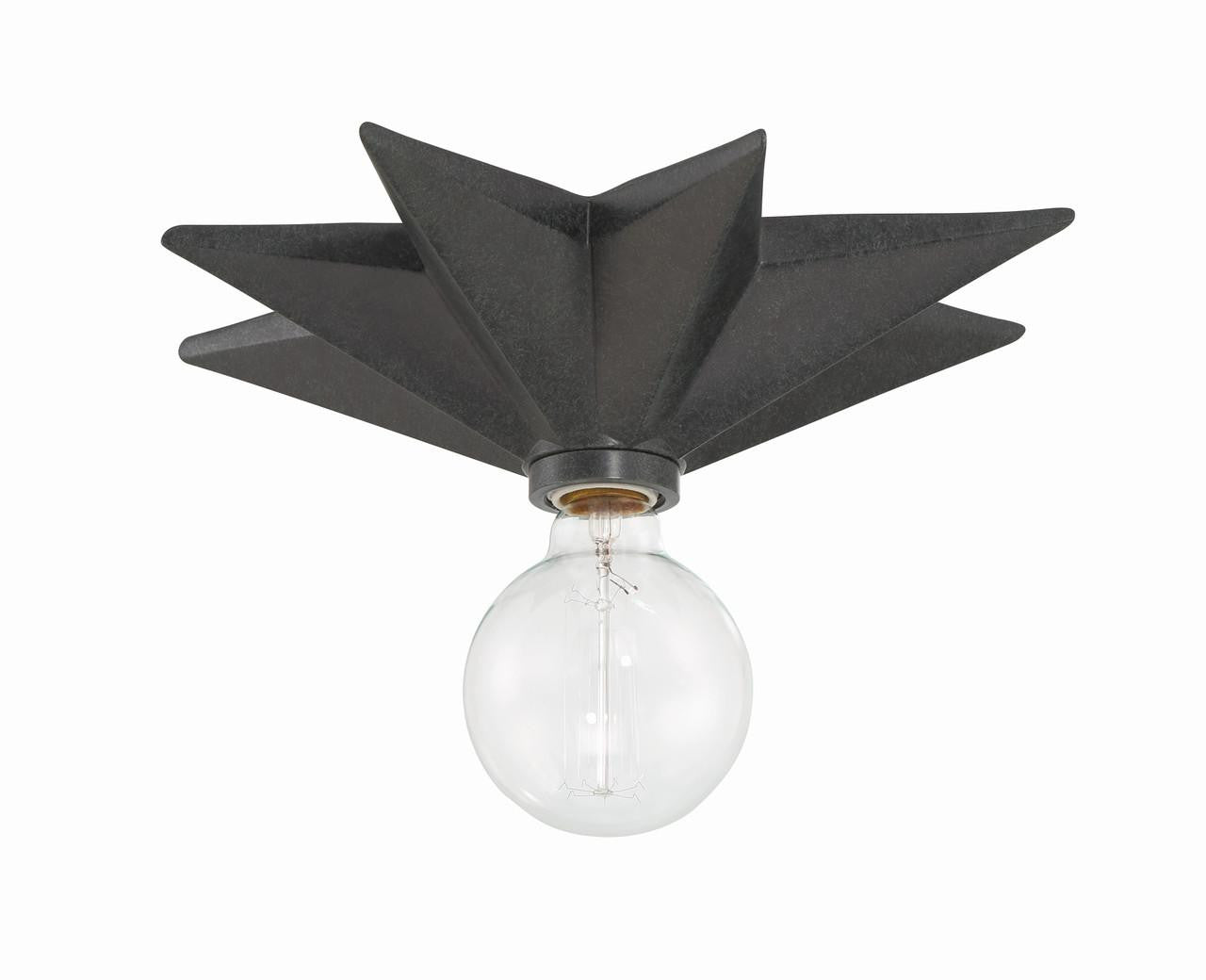 Crystorama Astro Wall Sconce - Black 12"H