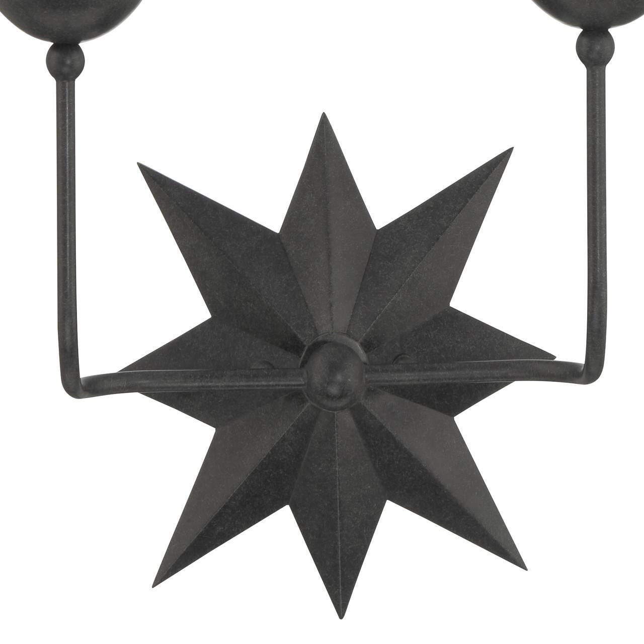 Crystorama Astro Wall Sconce - Black 15.25"H