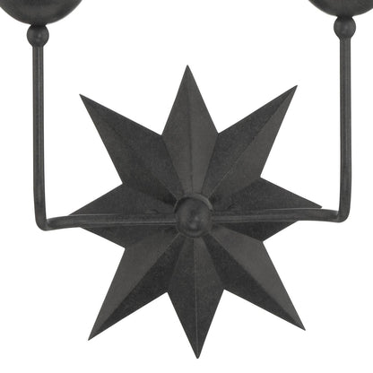 Crystorama Astro Wall Sconce - Black 15.25"H