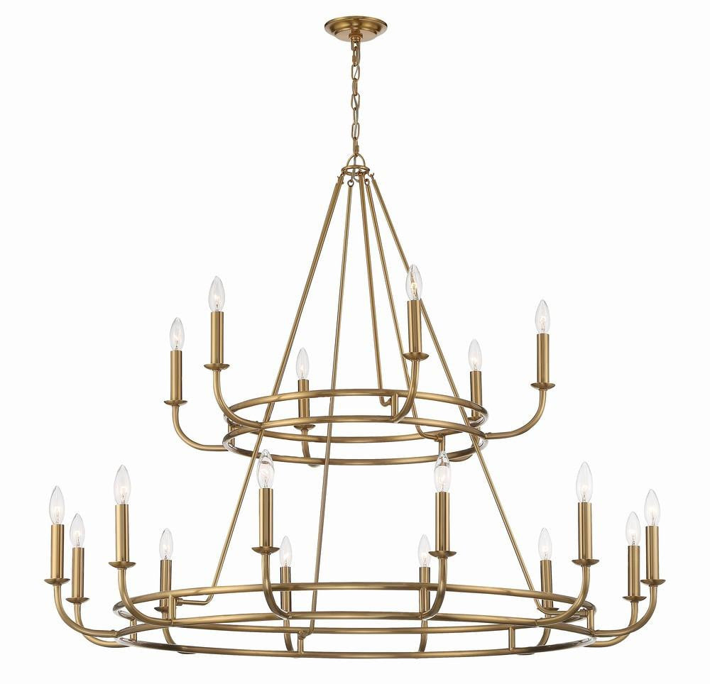 Crystorama Bailey Chandelier Aged Brass