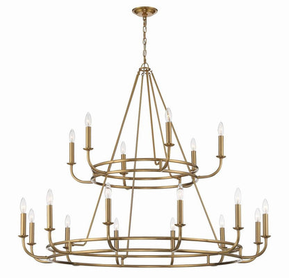 Crystorama Bailey Chandelier Aged Brass