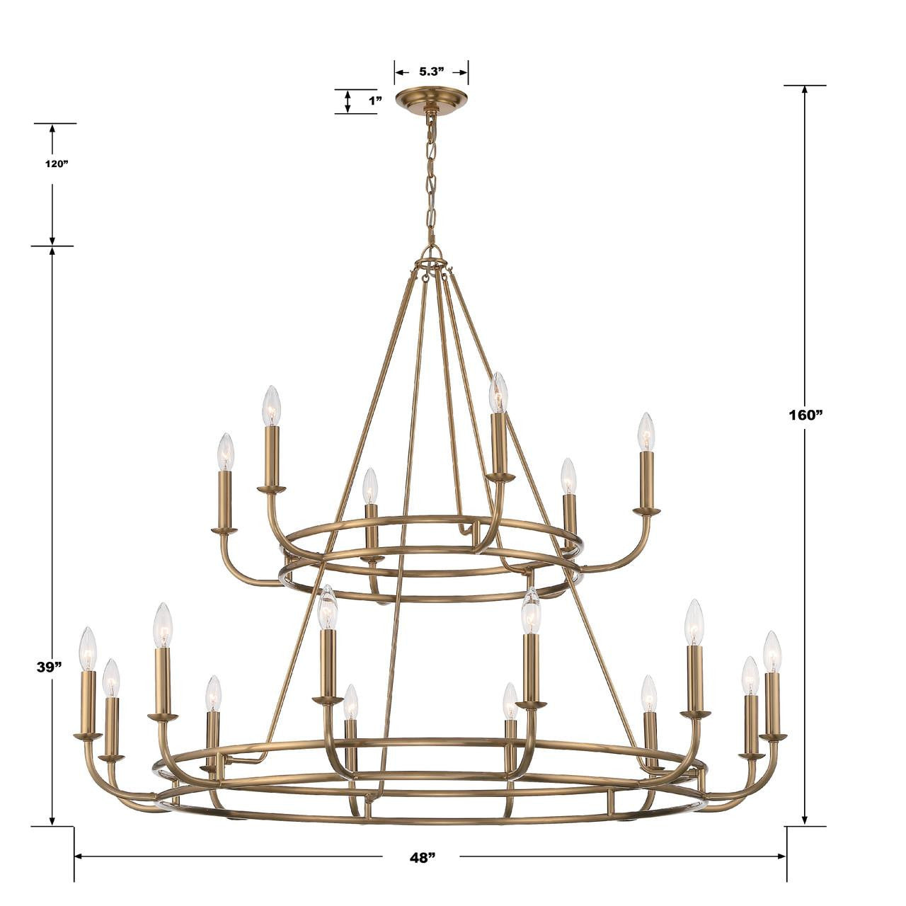 Crystorama Bailey Chandelier Matte Black