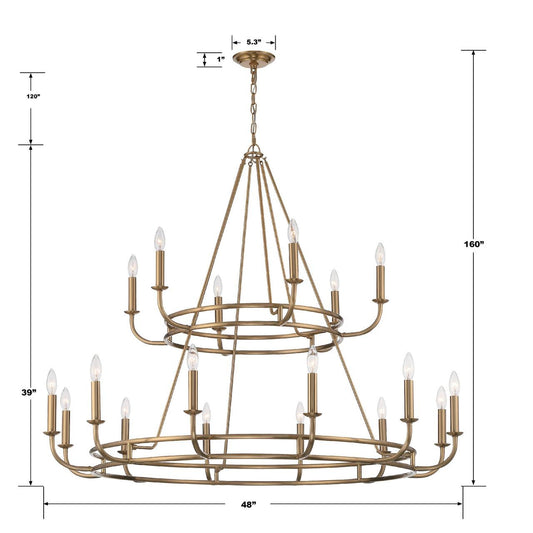 Crystorama Bailey Chandelier Matte Black