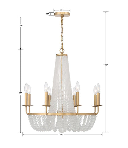 Crystorama Bella Chandelier Matte Black