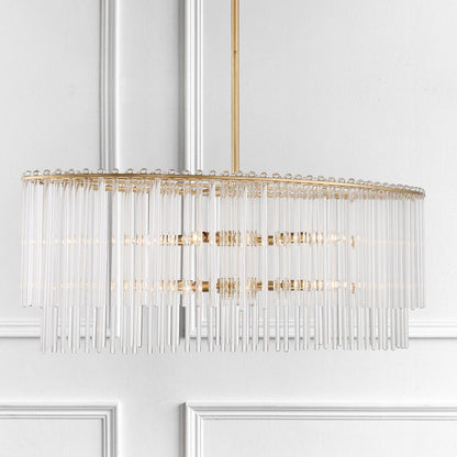 Crystorama Bleecker Chandelier - Antique Gold, Clear Glass 16"H
