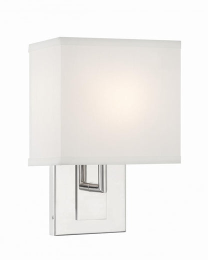 Crystorama Brent Wall Sconce - Polished Nickel 10"H