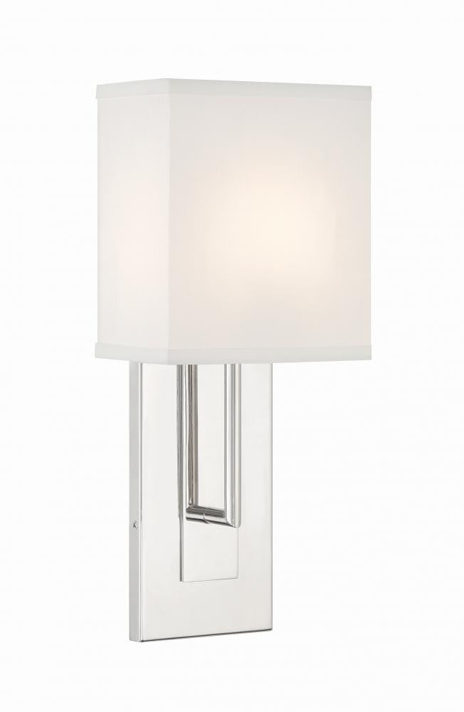 Crystorama Brent Wall Sconce - Polished Nickel 15"H