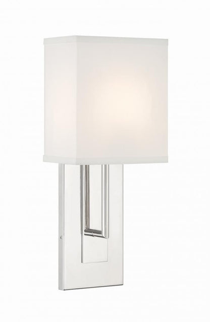 Crystorama Brent Wall Sconce - Polished Nickel 15"H