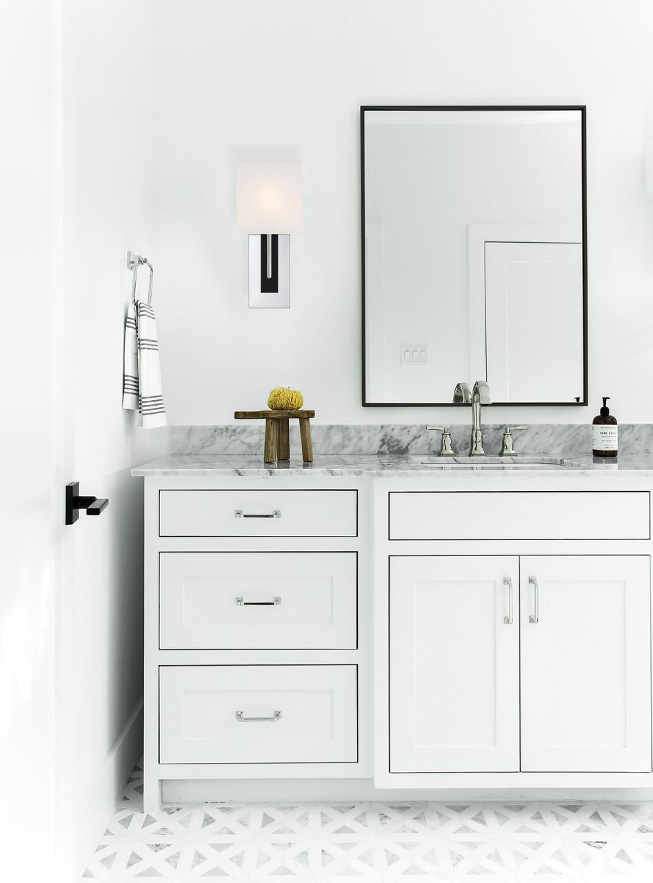 Crystorama Brent Wall Sconce - Polished Nickel, Black Forged 15"H
