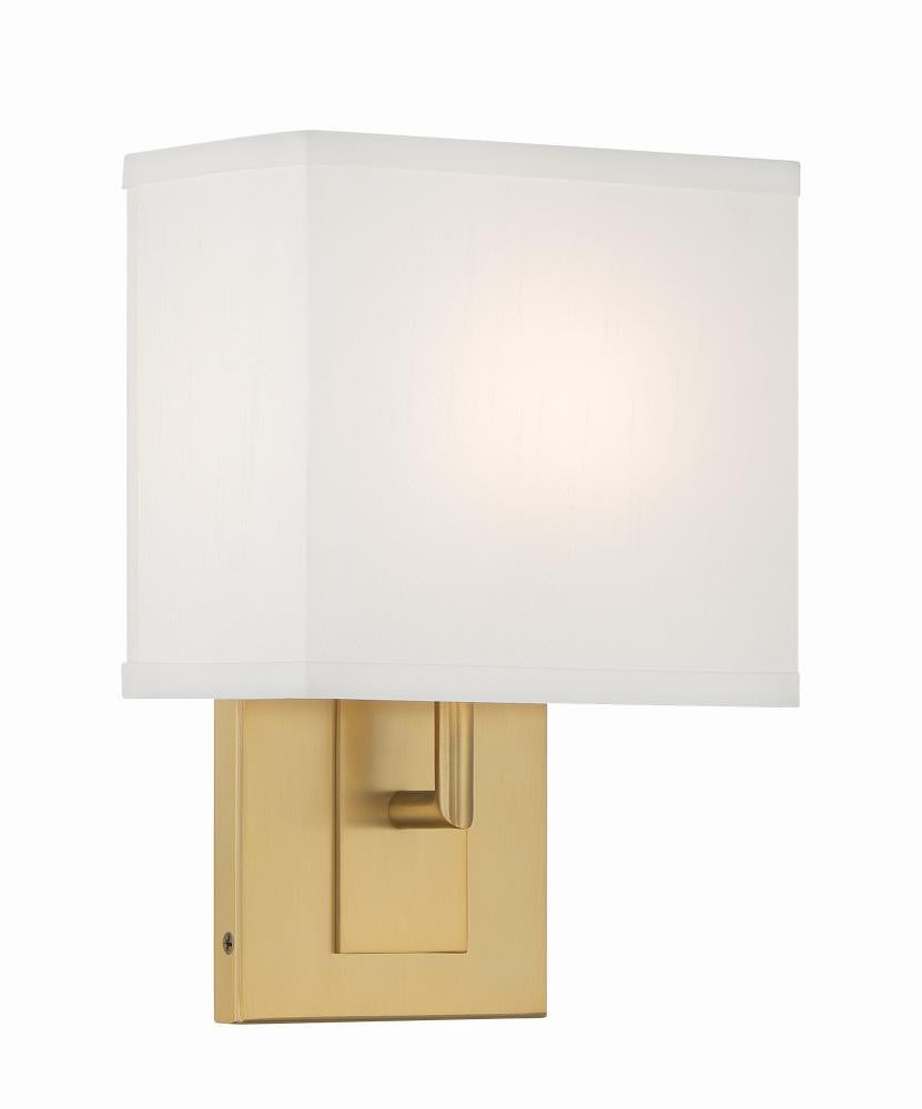 Crystorama Brent Wall Sconce - Vibrant Gold 10"H