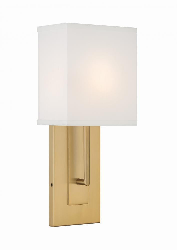 Crystorama Brent Wall Sconce - Vibrant Gold 15"H