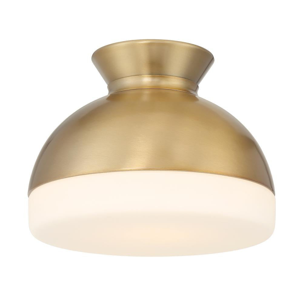 Crystorama Brian Patrick Flynn Gidget 1 Light Flush Mount Vibrant Gold