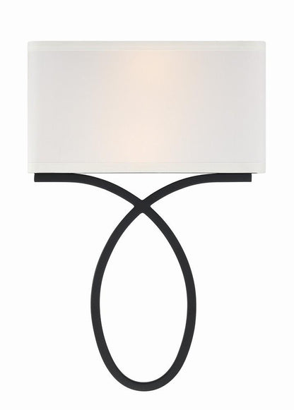 Crystorama Brinkley Wall Sconce - Black Forged 15"H