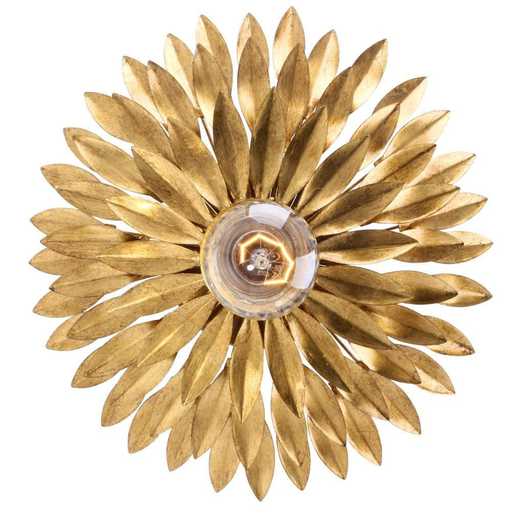 Crystorama Broche 1 Light Sconce Antique Gold