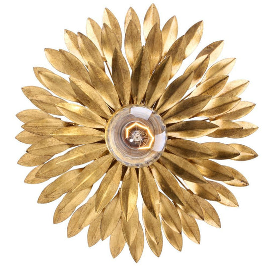 Crystorama Broche 1 Light Sconce Antique Gold