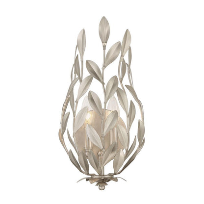 Crystorama Broche 1 Light Antique Silver Sconce, Crystorama 561-SA 2NYDV